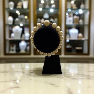 Vintage Elegant Cream Faux Pearl Bead Bracelet Women's Fashion Jewelry